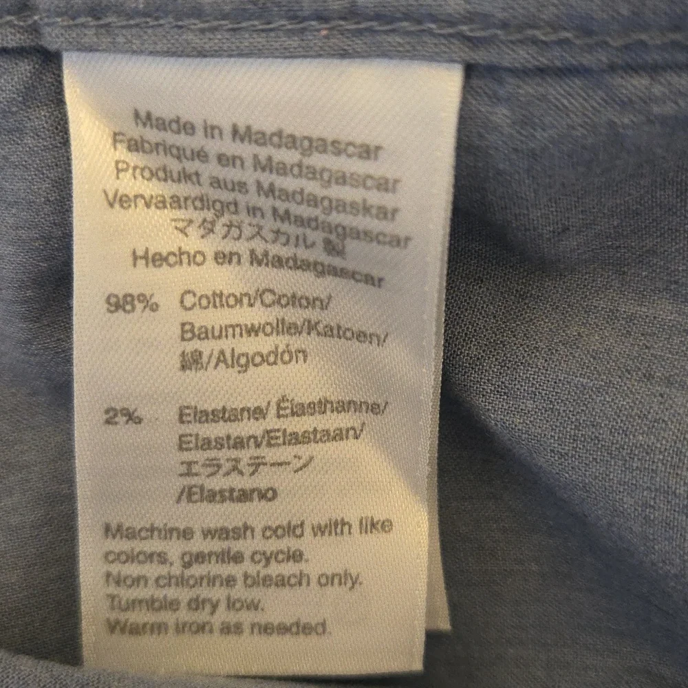J.Crew Mercantile Flex Slim Blue Button-Down Shirt Size S